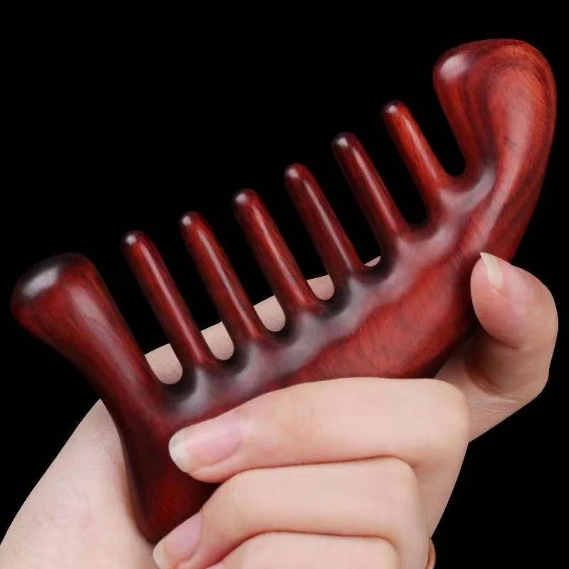 Natural Green Sandalwood Wide Tooth Hair Comb, Anti-Static Scalp Massage Wooden Comb For Men Women Gift
_maomaolike.com