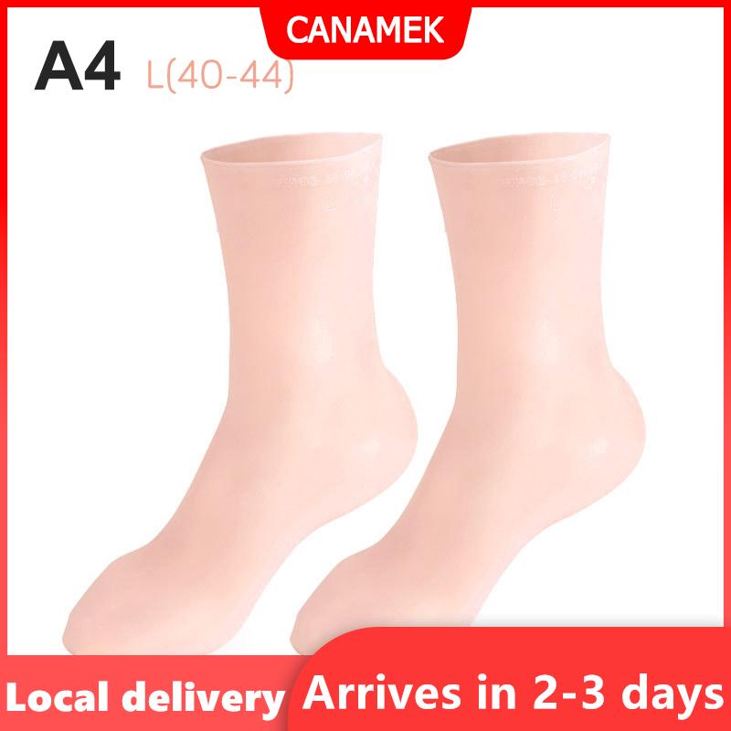 【Giao hàng nhanh】 1 Pair Feet Care Socks Silicone Moisturizing Gel Heel Socks Home Use Cracked Foot Skin Care Spa Protectors