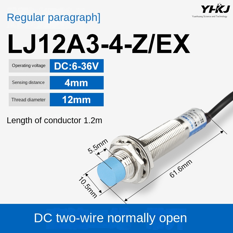 Cảm Biến Tiệm Cận M12 LJ12A3-4-Z/Ex | Điện Áp Đa Dạng, NPN/PNP, Thường Mở/Thường Đóng, Cảm Biến Kim Loại Điện Cảm - LJ12A3-4-Z/BX
