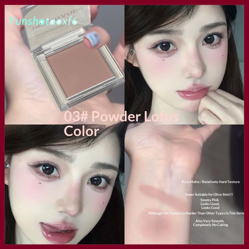 yunshataoxf Mini đơn sắc Eyeshadow Palette Matte Pearlescent không thấm nước bóng đường viền bột sắc tố mắt cơ sở vẻ đẹp lễ hội trang điểm - 6