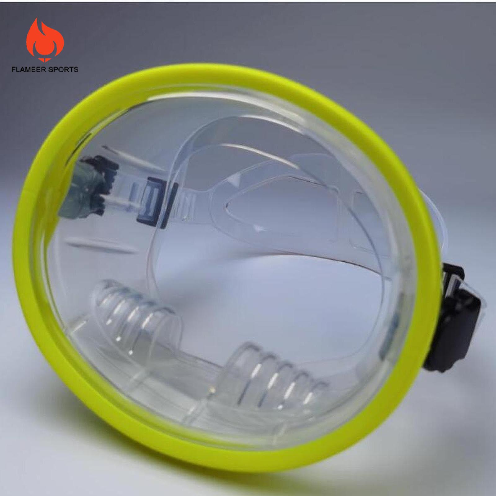 Flameer ống kính đơn Mặt Nạ Lặn Kính Bơi Chuyên Nghiệp Cho Người Lớn Mặt nạ lặn Diver Eyewear Cho spearfishing Freediving