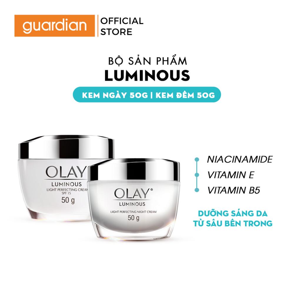 Combo 2 Kem Dưỡng Ngày & Đêm Dưỡng Sáng Da Olay Luminous 50Gr Guardian Việt Nam