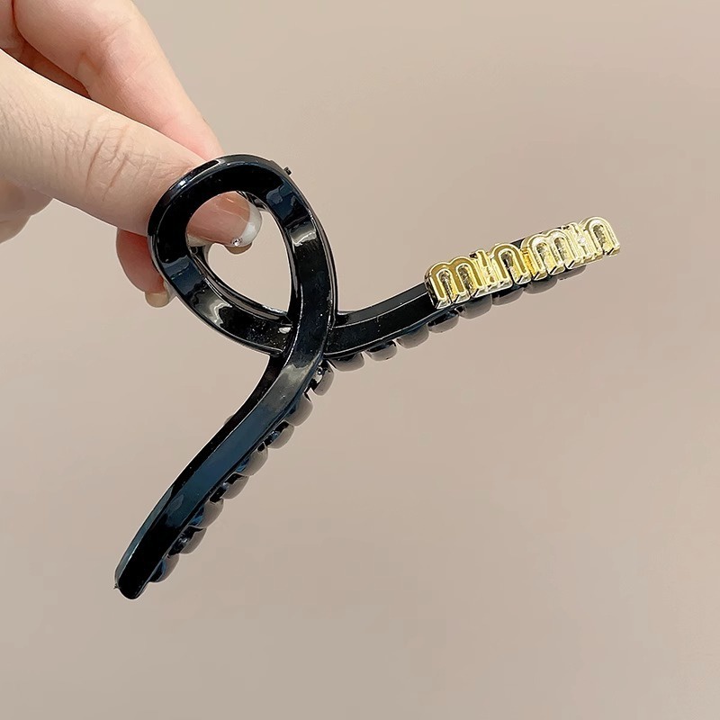 Đen đổ xô lấy Clip phụ nữ 2023 mới kẹp tóc trở lại đầu cuộn cá mập Clip mũ