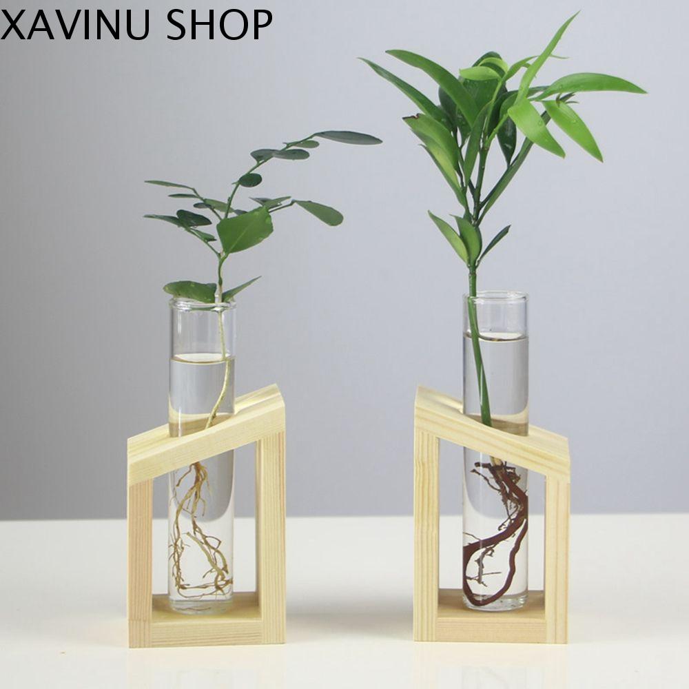 XAVINU Thủy tinh Trong suốt Bàn Nhà Máy Bình thủy tinh Quà Tặng Đám cưới Đảng Hoa Nồi Trang chủ Vườn Trang Trí Kiểm tra Ống Bình Nhà máy Lọ