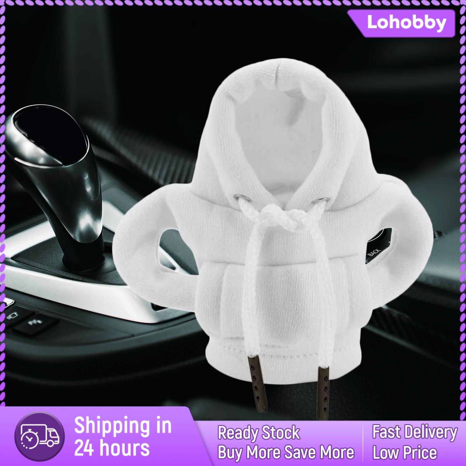 Lohobby Auto Gear Shifter Knob Cover Hoodie Easy to Install Shifter Lever Decor