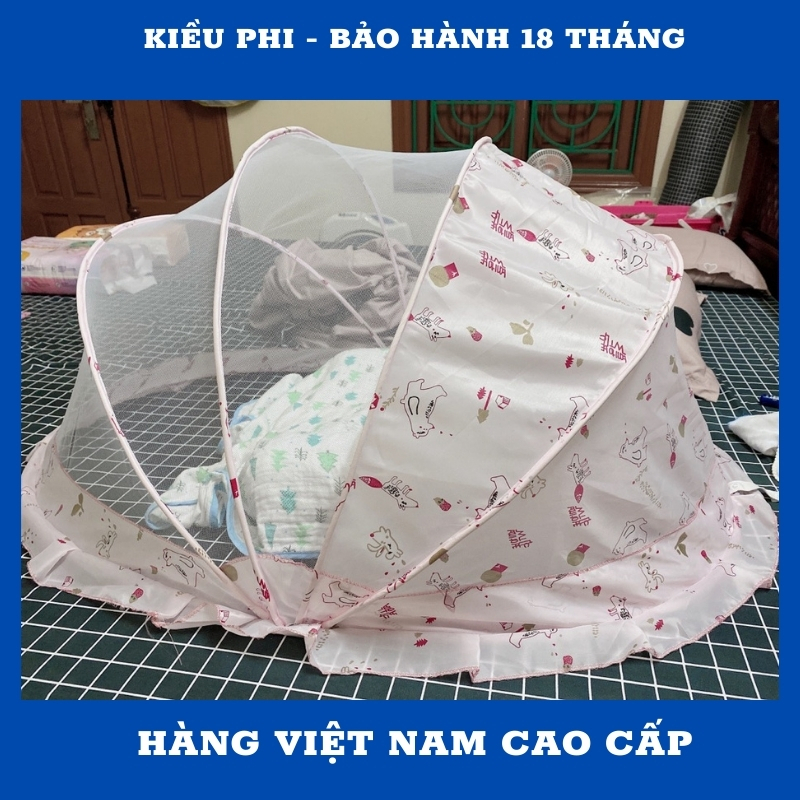 Màn chụp tự bung cho bé Kiều Phi - Mùng chụp tự bung gấp gọn cho bé trẻ em sơ sinh (0-3 tuổi) chống muỗi