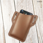 YUNZE Men's Cellphone Loop Holster - Leather Belt Bag