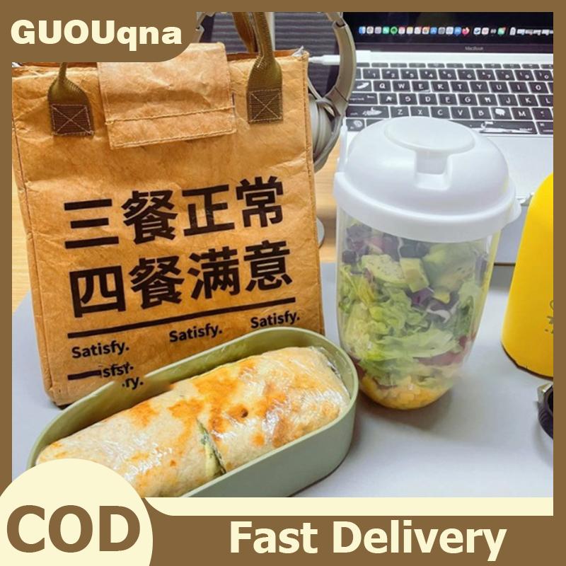 GUOUqna Xách tay salad cup với ngã ba tươi salad container chai Rau Trái Cây ăn sáng ăn trưa thực hiện để đi cho công việc du lịch dã ngoại