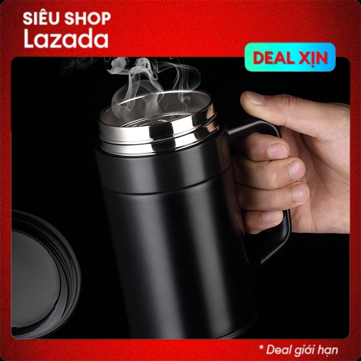 Cốc giữ nhiệt Vacuum Boutique Cup inox 450ml - Ly - bình giữ nhiệt nóng lạnh đựng cà phê, trà văn phòng