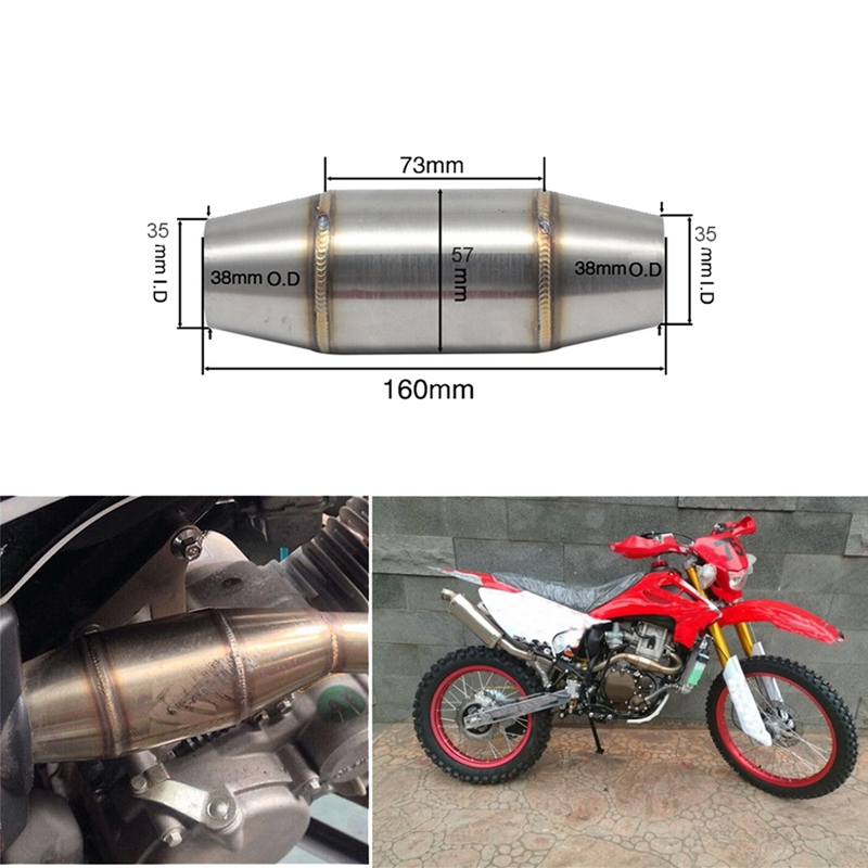 Exhaust Pipe Noise Reduction Plug Exhaust Pipe Muffler Muffler Drum Honeycomb Back Pressure Pack Expansion Chamber Mid-Section Muffler