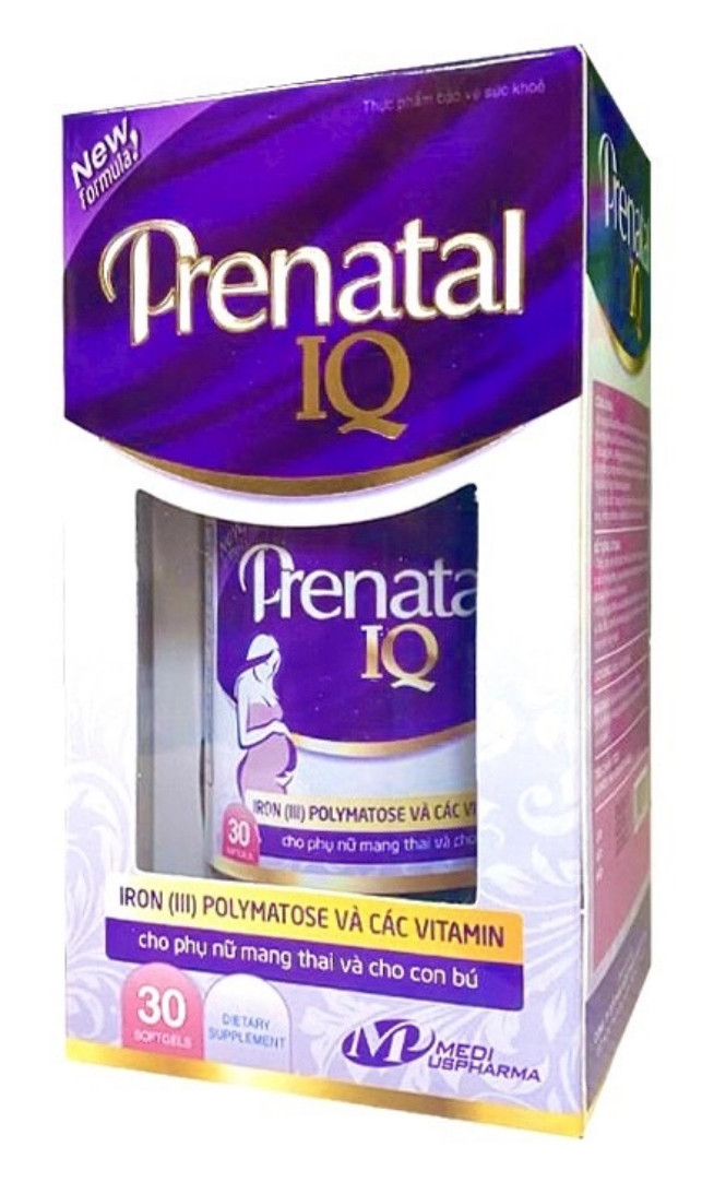 PRENATAL IQ DHA TÍM Bột quả óc chó chai 30 viên