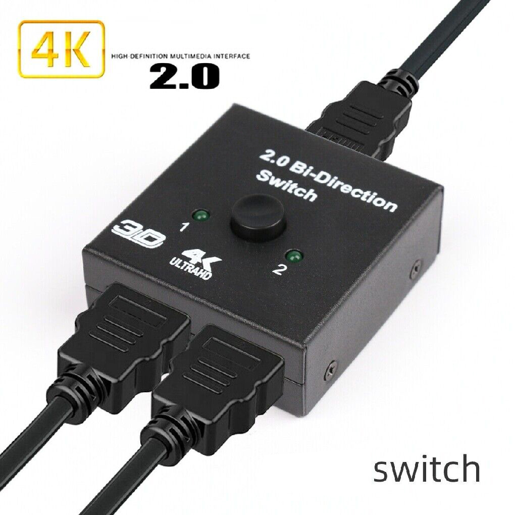 UnVug HDMI Bi-Directional Splitter Switch 1 In to 2 Out OR 2 Input 1