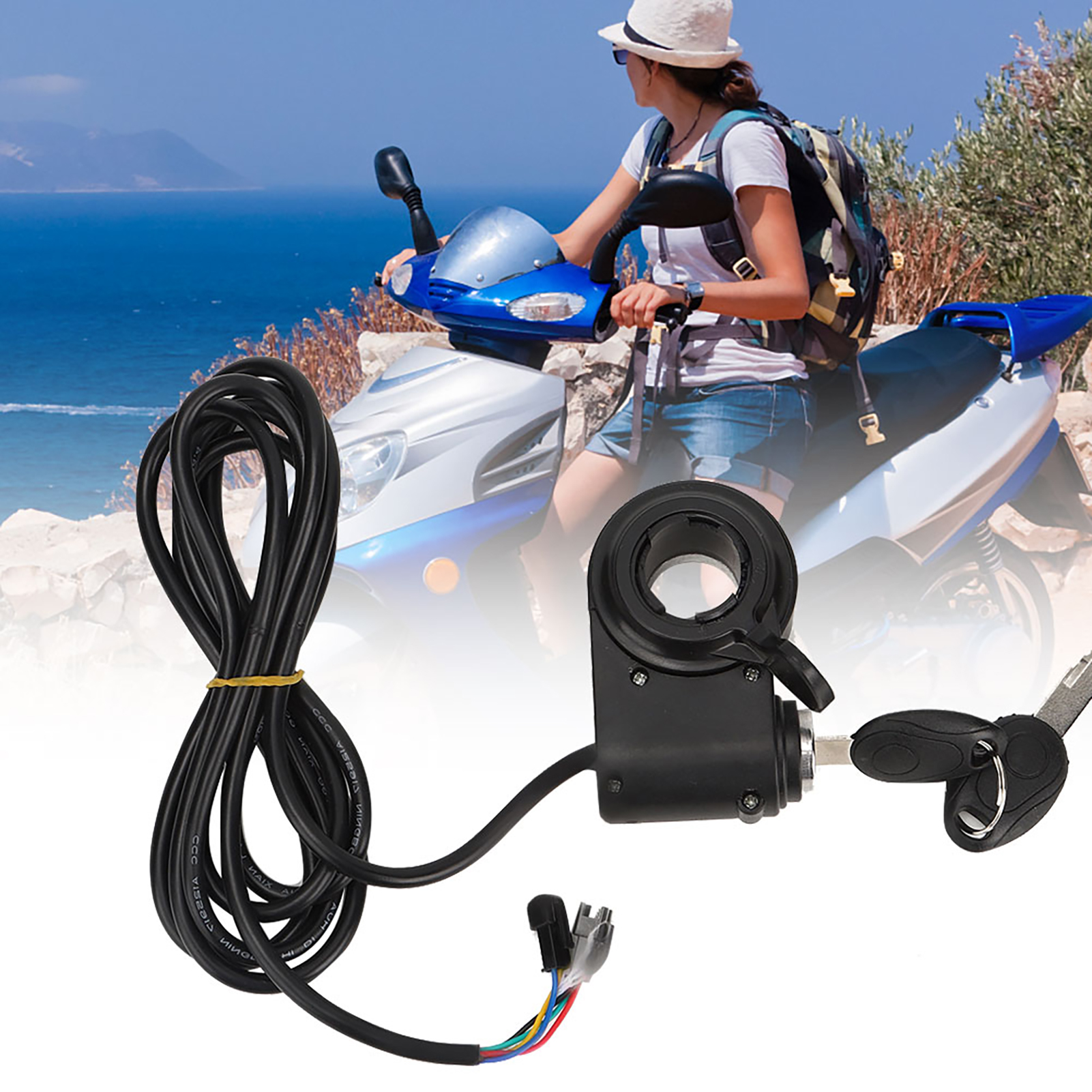 Scooter tay nắm bướm ga bền ngón tay cái khóa Scooter ga xe tay ga xe tay ga điện phụ kiện cho xe đạp xe tay ga người đi xe đạp