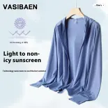 VASIBAEN Áo khoác ngăn tia UV mùa hè unisex thoáng khí nhẹ Áo khoác chống nắng ngoài trời