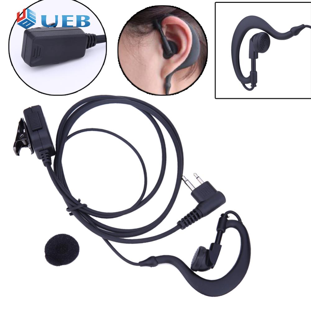 1m 2-Pin Earpiece Headset Mic PTT For CB Radio CP88 CP040 CP100 CP110 - ยี่ห้อ UEB ราคา 146 บาท*ส่งฟรี