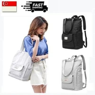 EmmAmy® Waterproof Stylish Laptop Backpack Women 13 13.3 14 15 15.6 Inch Fashion Oxford Canvas USB College Computer Bag Female