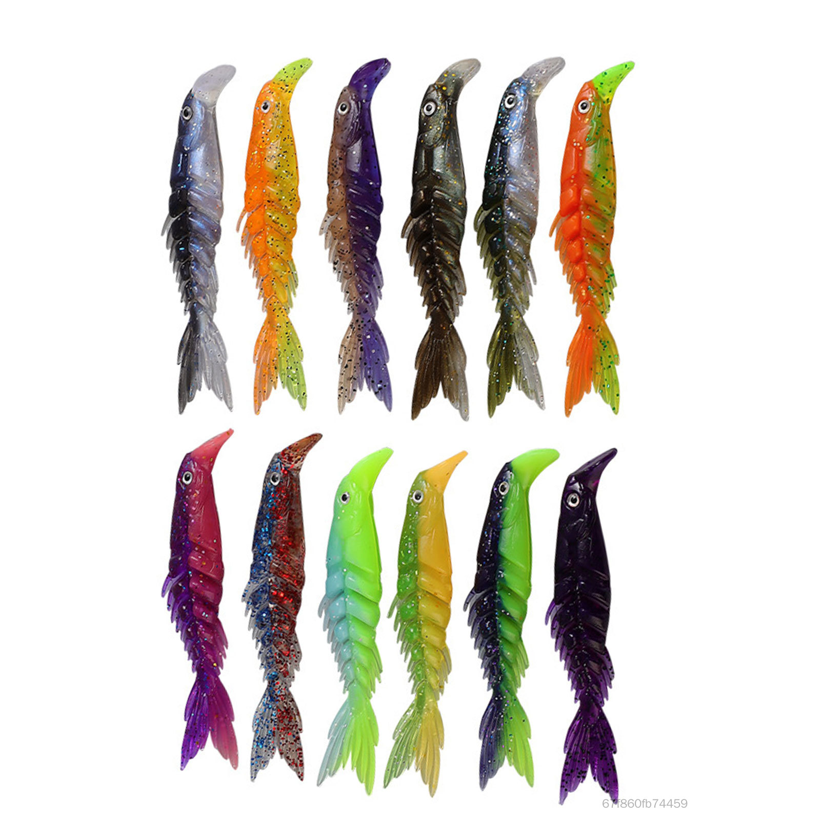 7 chiếc Mồi câu cá mềm mắt cá 3D Mô phỏng bền bỉ Swimbaits cho thiết bị câu cá Thu hút cá Bắn cá Mồi Swimbait bằng nhựa mềm Mô phỏng bền Swimbait cho âm trầm Cá lóc Cá chép má vàng OS-VN