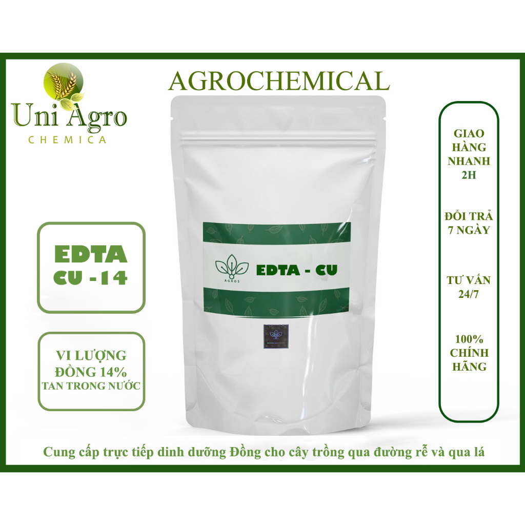 Phân bón vi lượng đồng cu - edta 14 tan hoàn toàn trong nước 100g