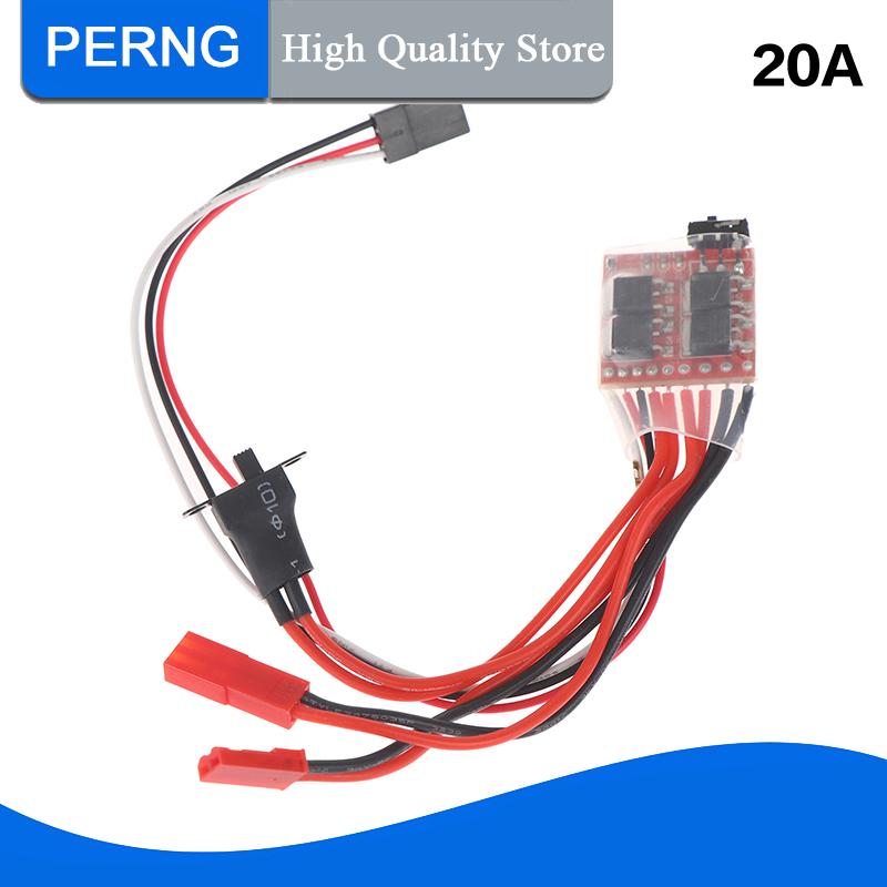 [PERNG] Tehe Micro ESC 10A 15A 20A 30A chải ESC RC ESC điện tốc độ điều khiển cho Diy Mini 1 16 1 18 1 24 RC Xe thuyền TANK W phanh - 4