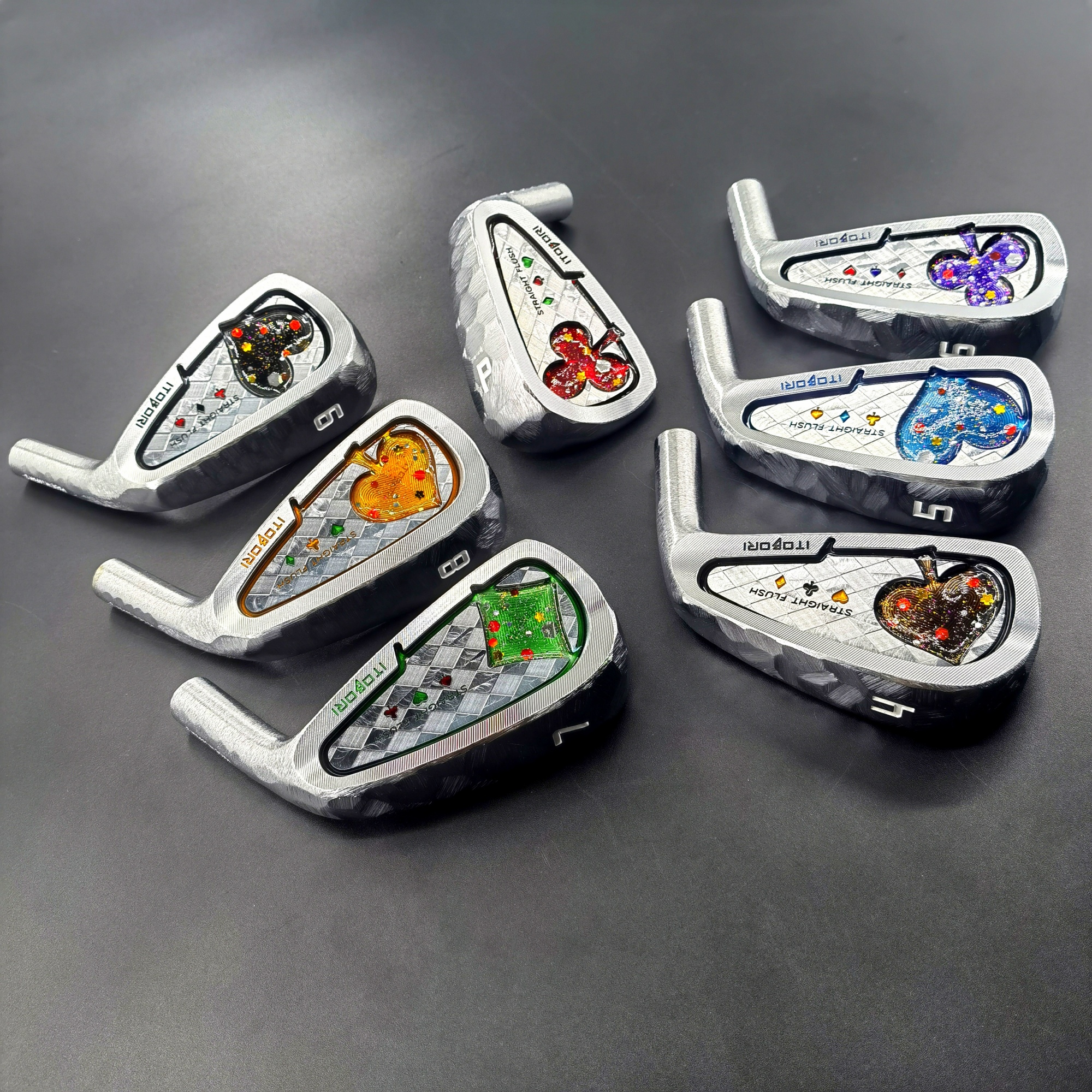 Fers de golf Itobori Poker avec manche et poignées, 4.5.6.7.8.9.P, S20C, fer doux forgé, 2024 clubs de golf, 7 pièces