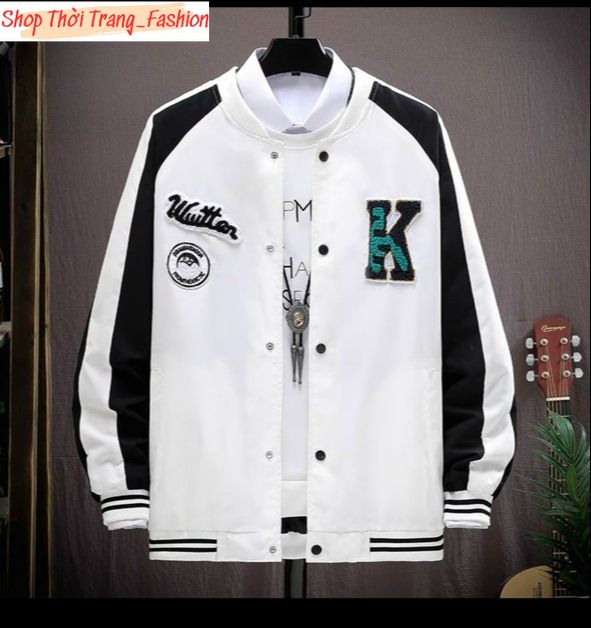 Áo khoác nỉ bomber nam nữ form rộng chữ k siêu chất, siêu ngầu hot trend