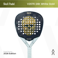Skull Padel V2070 24K White Gold - Raket Padel Tenis/Padel Racket