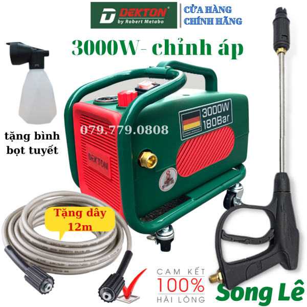[RẺ NHẤT]  Máy rửa xe áp lực Dekton 3000W  - DK CWR3000F - Đồng 100%