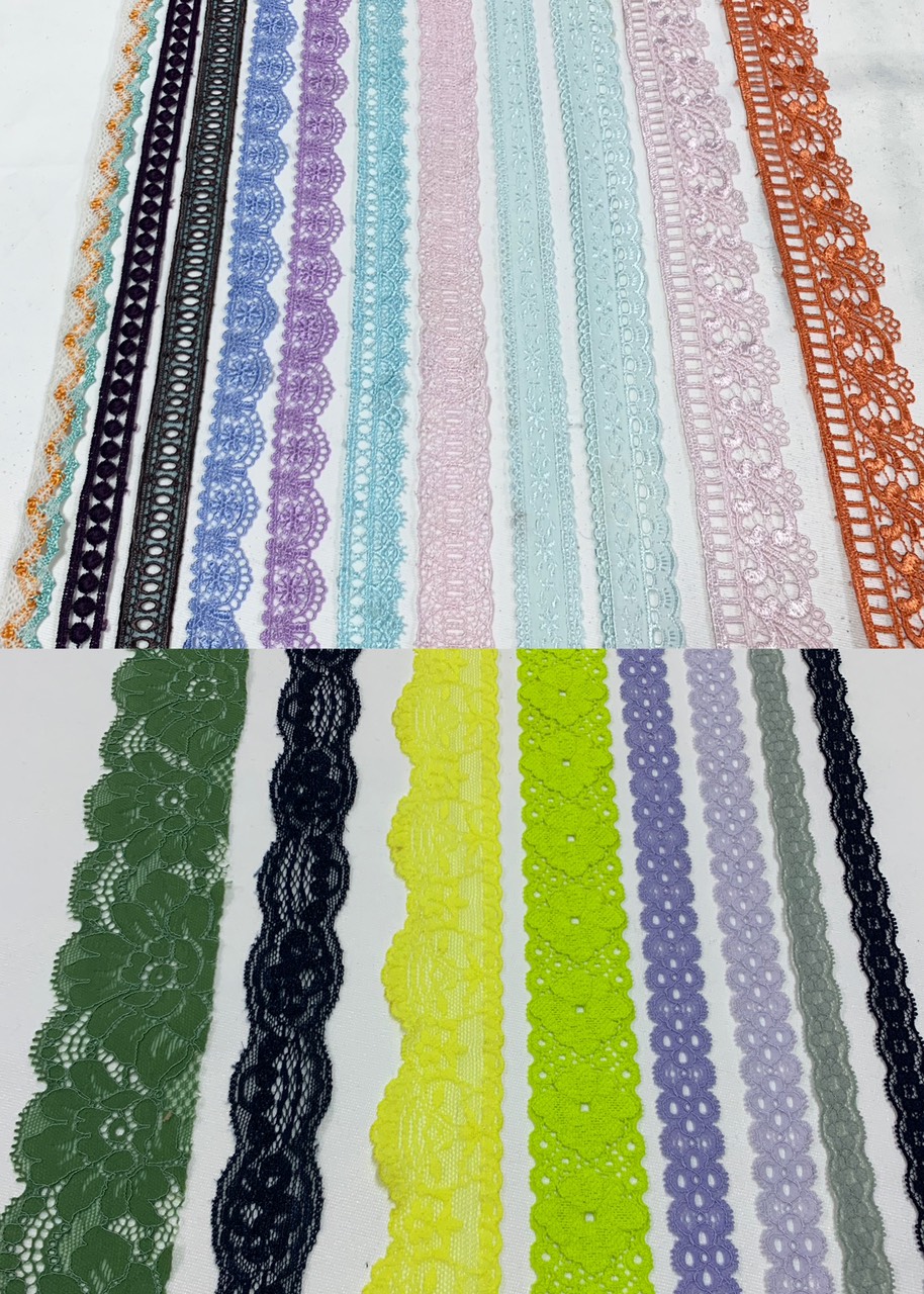 Ren viền trang trí quần áo ren thêu dây viền trang trí ren viền tua rua trang trí decor background tiệc cưới may vá-PHỤ KIỆN MAY VÁ BB