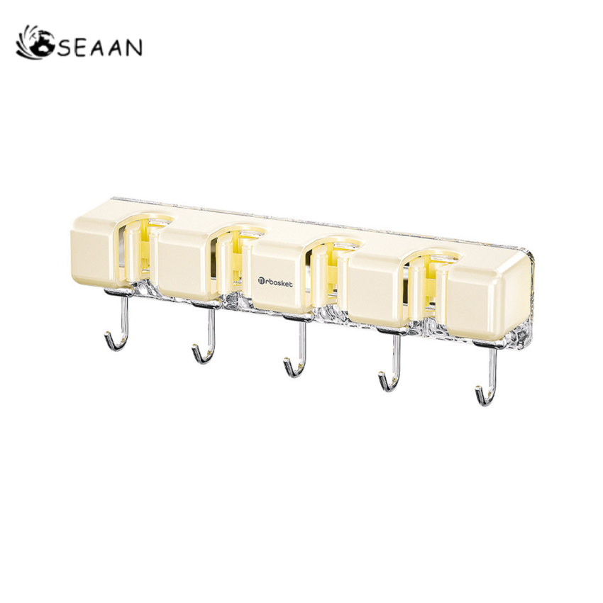 Móc chổi lau Tường Gắn Giá treo cây lau vệ sinh Ánh Sáng Lau Clip Miễn Phí Đấm Nhà Bếp bàn chải phòng tắm Lau Giá treo chổi