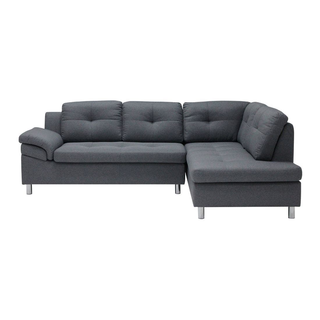 Koncept Furniture โซฟาเข้ามุมขวา รุ่น Tulio สีเทา (244x181x85 ซม.) ราคา 18,240 บาท*ส่งฟรี