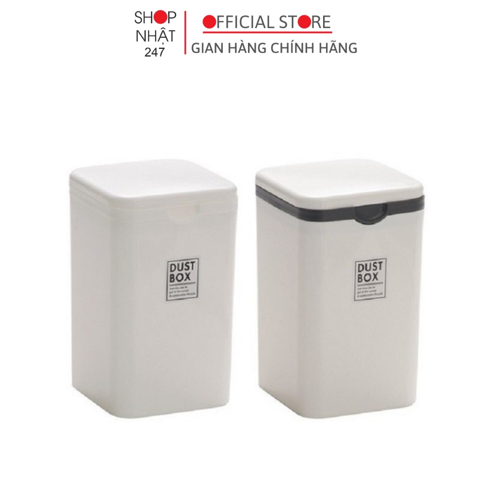 Thùng đựng rác mini bằng nhựa cao cấp Inomata dạng nắp bật và nắp kín nội địa Nhật Bản