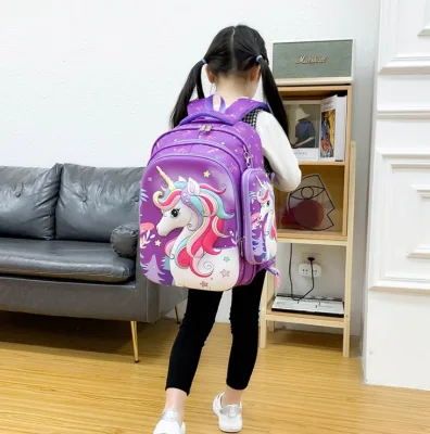 2021 new 2-piece student schoolbag kindergarten cartoon schoolbag pupil first grade backpack girl schoolbag QUEQ