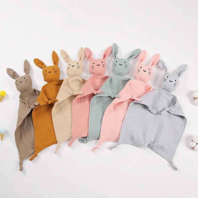 【High Cost-Performance】 New Baby Soother Appease Towel Bib Soft Animal Cat Sleeping Doll Teether Infants Soft Comfort Sleeping Nursing Cuddling Blanket