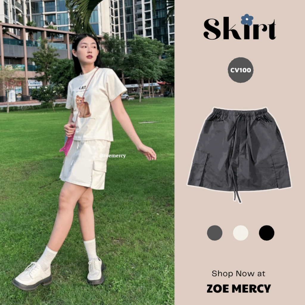 Chân váy kaki túi hộp box skirt - zoe mercy | skirt -
