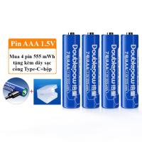 Pin sạc 1.5V AA/AAA chính hãng Doublepow dung lượng cao 3400mWh(Xanh) dùng cho Micro bàn chải điện remote