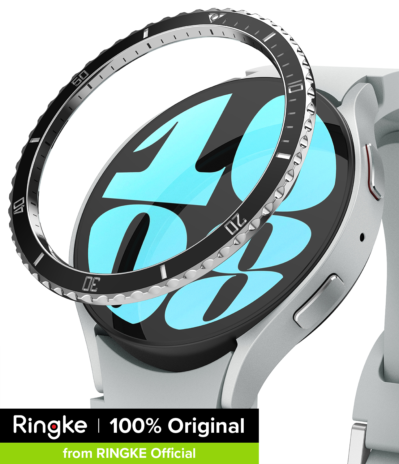 Ringke Premium Bezel Styling Compatible with Samsung Galaxy Watch 6 40mm Bezel Ring Adhesive Cover Anti Scratch Stainless Steel Protection for Galaxy Watch 6 40mm Accessory ราคา 890 บาท*ส่งฟรี