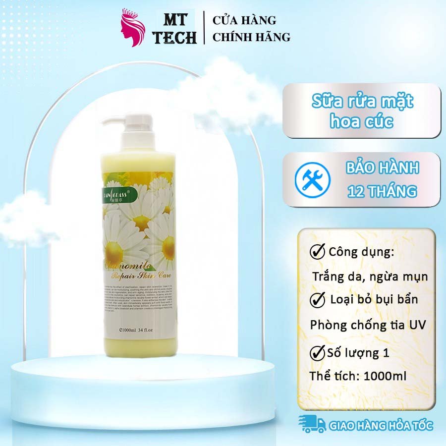 Sữa rửa mặt hoa cúc 1000ml sữa rửa mặt cho mọi loại da được chị em spa tin dùng hàng chính hãng