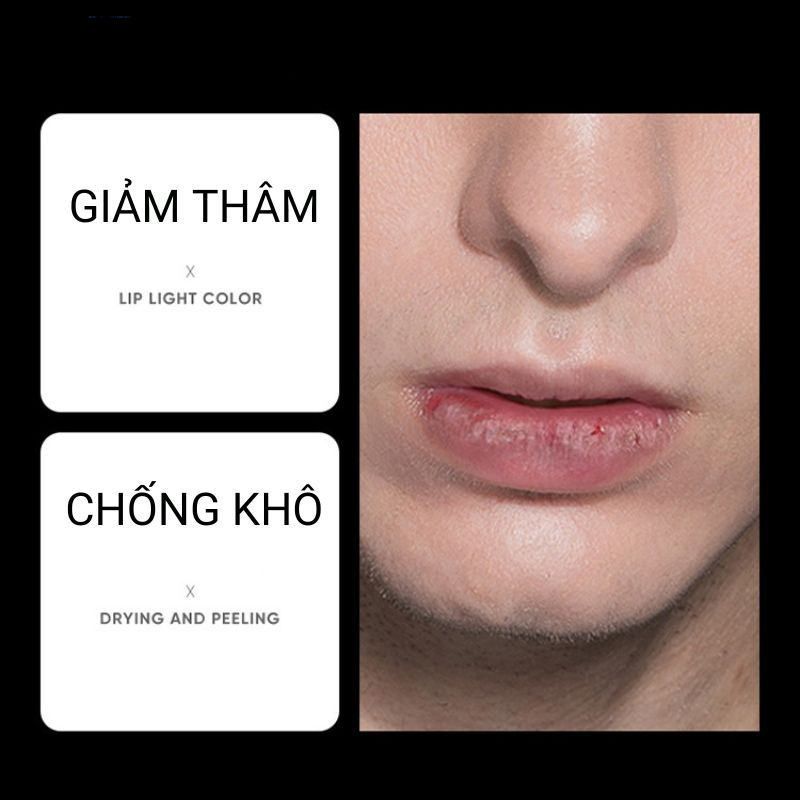 Son dưỡng môi nam Bioaqua giảm thâm ngừa khô môi không màu dưỡng ẩm từ thành phần thực vật hàng mới miễn phí vận chuyển khuyến mãi chính hãng chất lượng cao bảo hành 12 tháng giúp môi mềm mại và khỏe mạnh