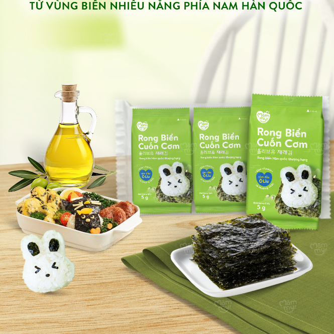 Rong biển rắc cơm Hàn Quốc Mămmy ít mặn không tanh không dị ứng giúp tăng hương vị cho bé phù hợp ch