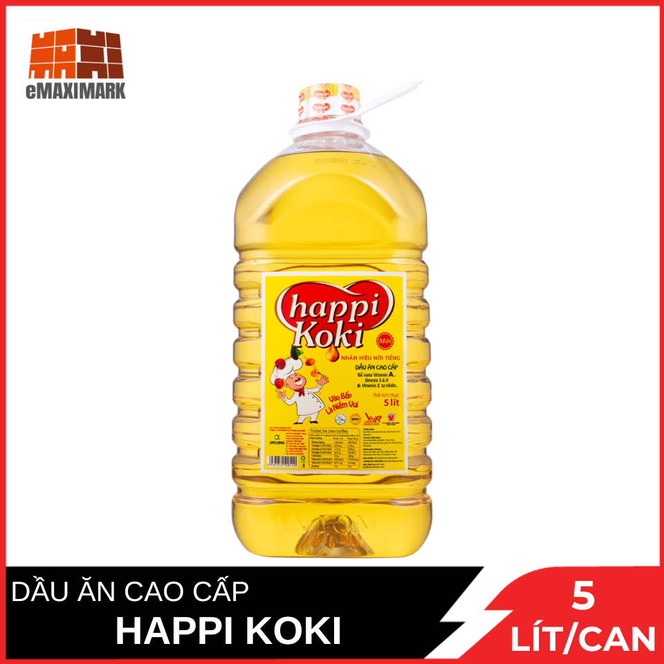 Dầu ăn cao cấp happi koki can 5l