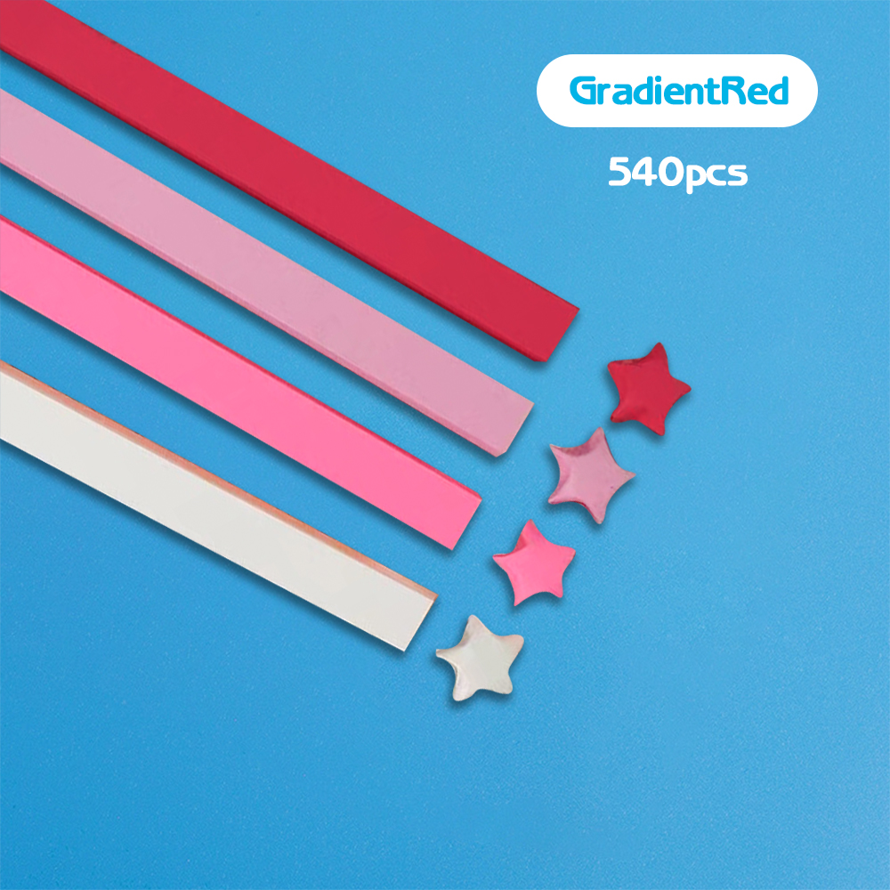 Sweetybayibayi 540pcs Origami Star Paper Strips Multicolor Lucky Star Paper Birthday Teacher Decoration Present