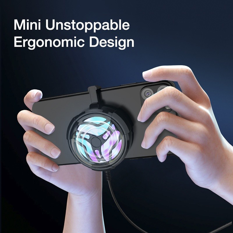 Biubiuni Mini Điện Thoại Thông Minh Quạt Làm Mát Turbo Chơi Game Di Động Gamepad Mát Fan Điện Thoại Di Động Loại C Mát Tản Nhiệt Tản Nhiệt Cho Iphone Android