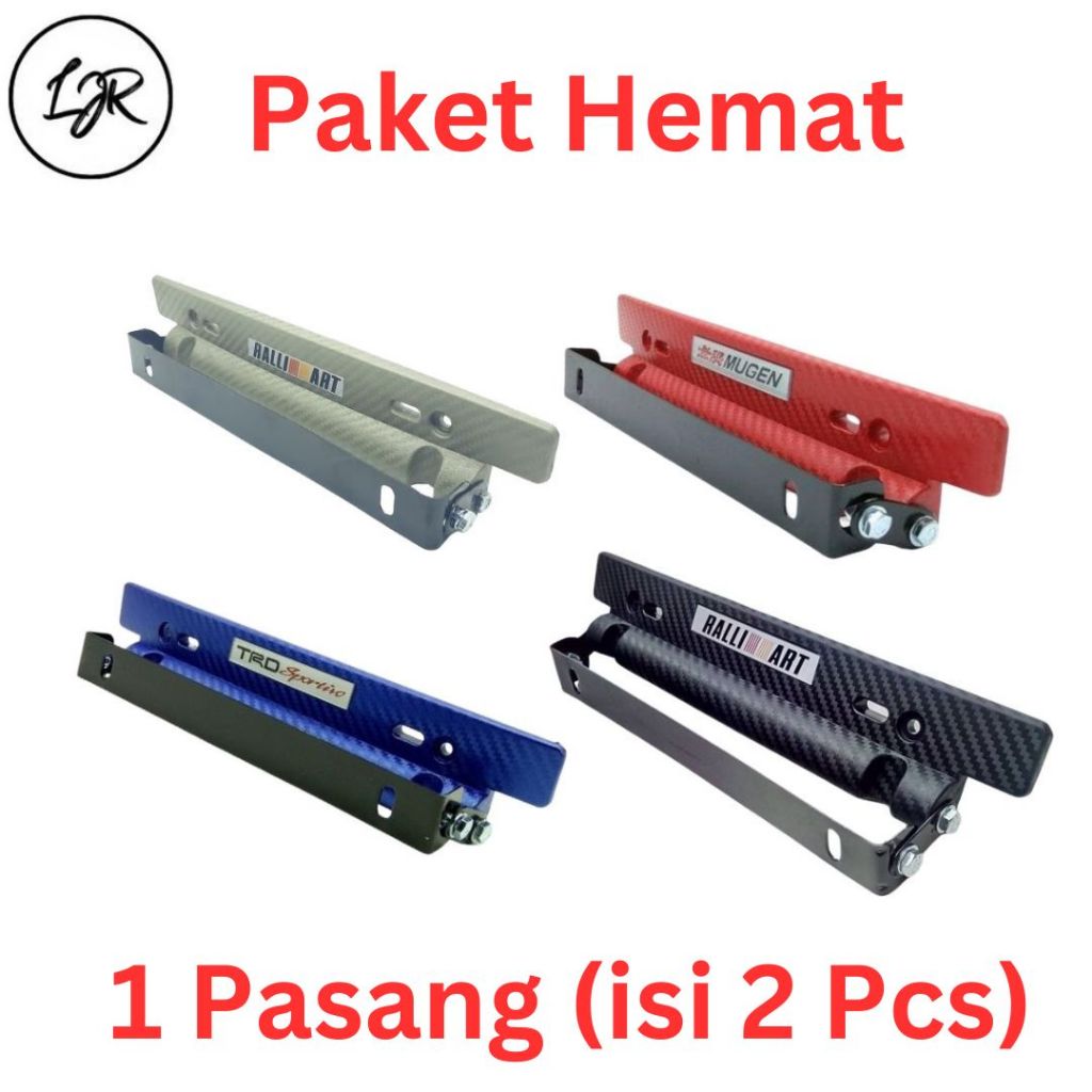 LJR Dudukan Plat Nomor Carbon look Mobil JDM Model Breket - 1 Pasang ( isi 2 Pcs) Harga 32,350 rupiah*Gratis Ongkir