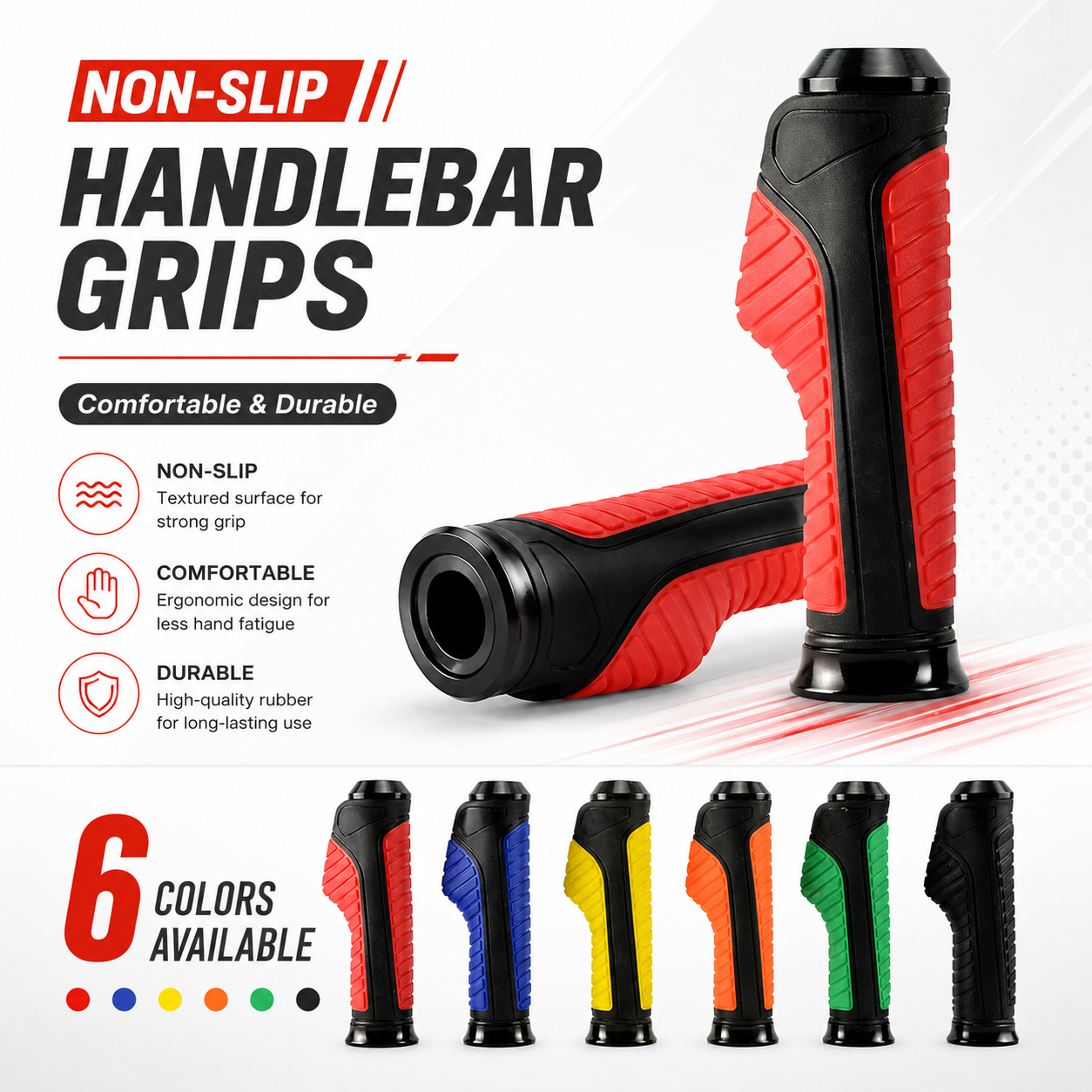 New High Quality Motorcycle Handle Grips - Non-Slipp Rubber Grip Sleeves for Bike & Scooterr Modification Giá 155,563 Đồng*Miễn phí vận chuyển