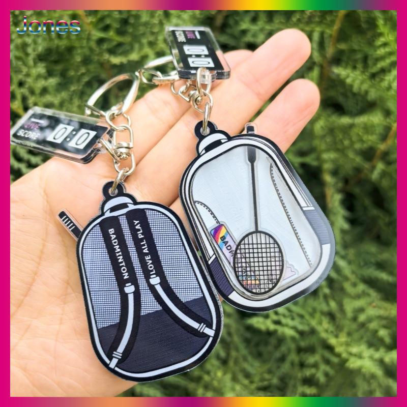 Jones Sáng Tạo Mini 3D Cầu Lông Vợt Bóng Charms Móc Khóa Thể Thao Lưu Niệm Túi Móc Khóa Xe Đính Phụ Kiện Chìa Khóa Chủ Quà Tặng - 2