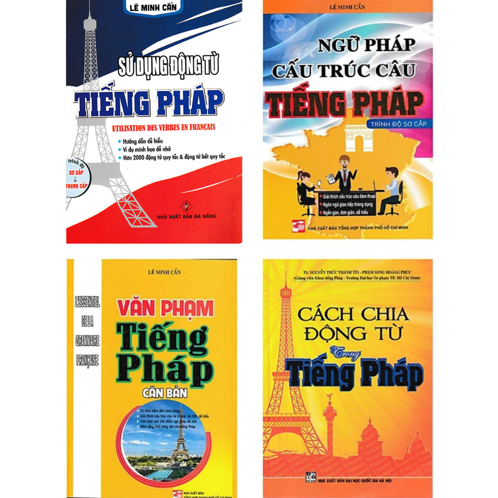 Combo Học Tiếng Pháp Cho Người Mới Bắt Đầu (4 quyển ) ( HA )