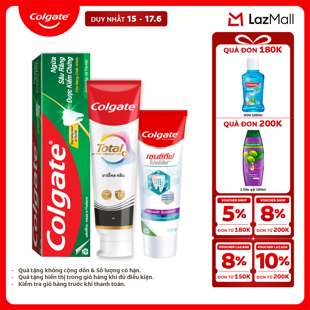 Bộ sưu tập các các loại kem đánh răng Colgate hỗ trợ các vấn đề về răng miệng