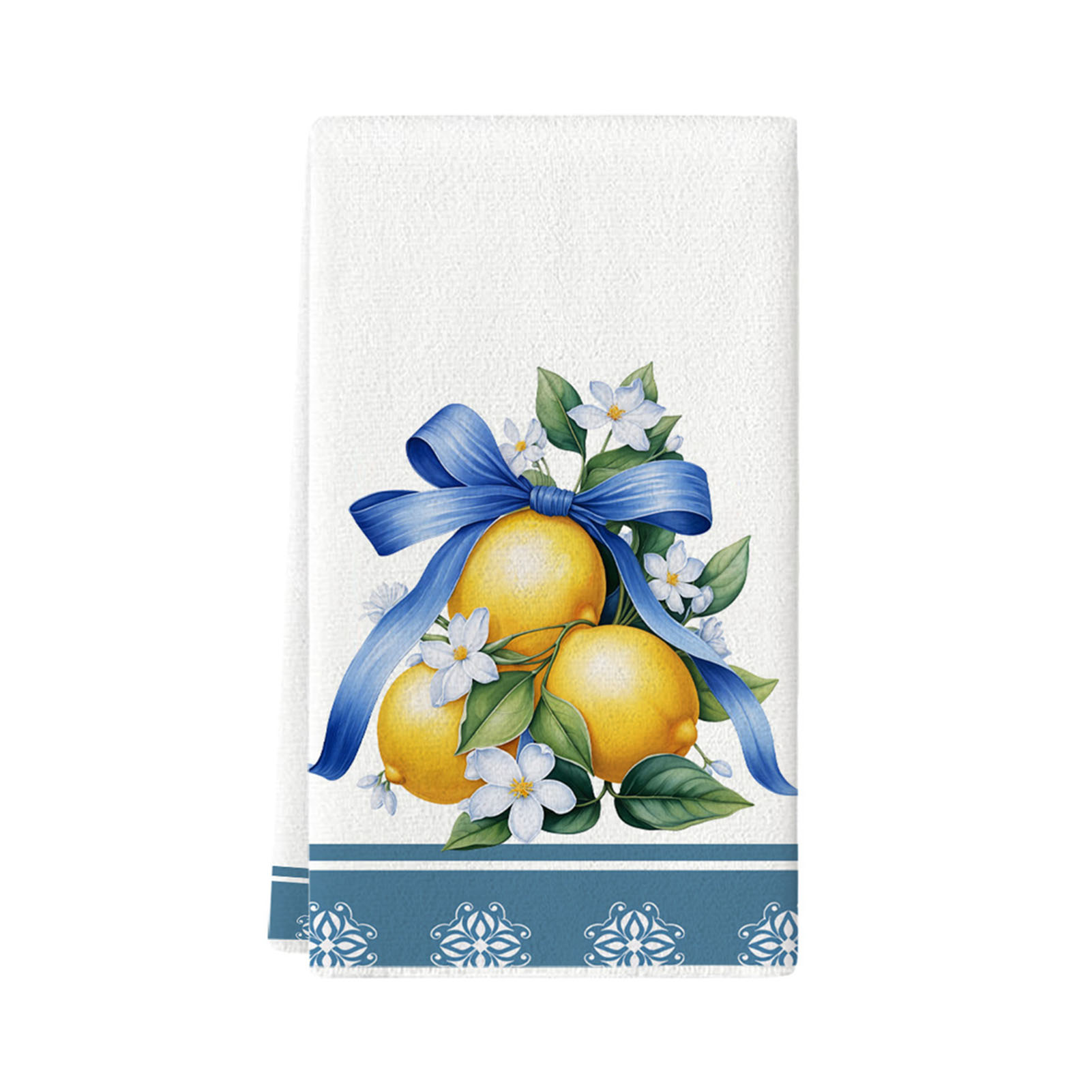 Fabiann® Microfiber Towel Lemon Kitchen Towel Microfiber Absorbent Dish Cloth Farmhouse Style Hand Towel for Kitchen Bathroom Party Decor – Quick Dry Durable Multipurpose Cleaning Cloth - 3