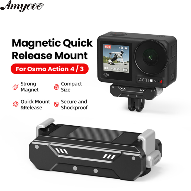 Aluminum Alloy Connect Adapter Mount Quick Release System Adapter With 1/4" Screw Thread Compatible For DJI OSMO Action 4/3 Camera