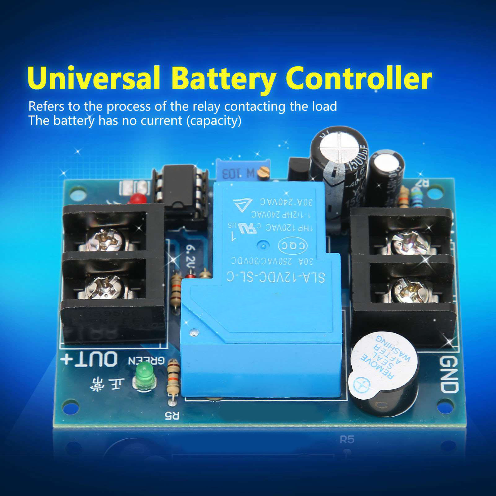 Pin chống lại quá mức xả điều khiển đèn báo động có còi hú ABS 12V pin overdischarge mô-đun điều khiển cho ngành công nghiệp